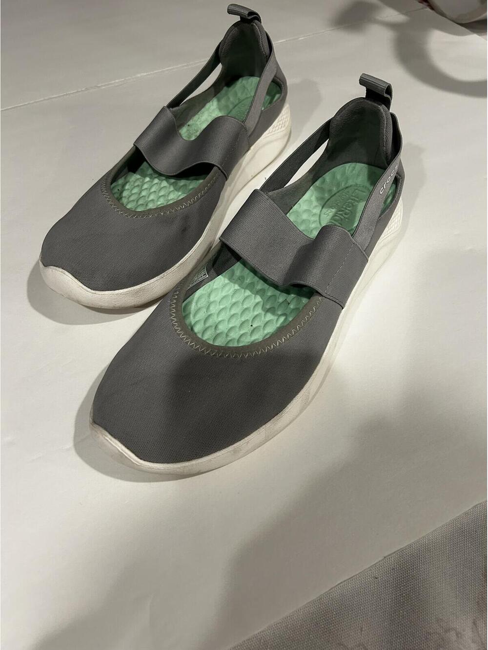 Crocs Women's Gray Slip-On Athletic Shoes